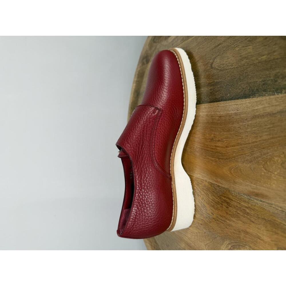 Santoni Made In Italy Red Leather Double Monk Strap Shoe US 5 / EU 35 NWB $900 - Picture 10 of 12